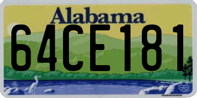 AL license plate 64CE181
