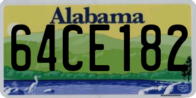 AL license plate 64CE182
