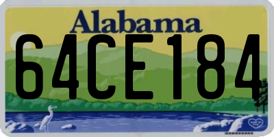 AL license plate 64CE184