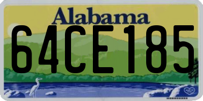 AL license plate 64CE185