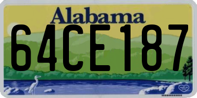 AL license plate 64CE187