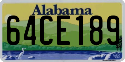 AL license plate 64CE189