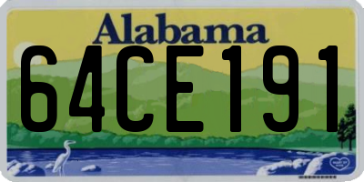 AL license plate 64CE191