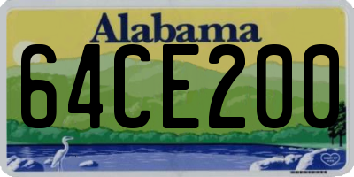 AL license plate 64CE200