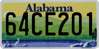 AL license plate 64CE201