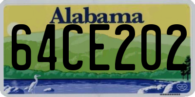AL license plate 64CE202