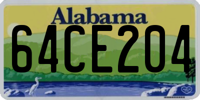 AL license plate 64CE204