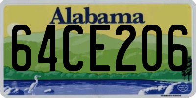 AL license plate 64CE206