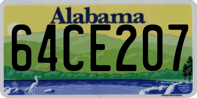 AL license plate 64CE207