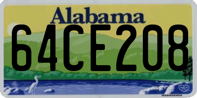 AL license plate 64CE208