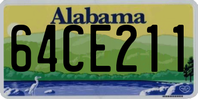 AL license plate 64CE211