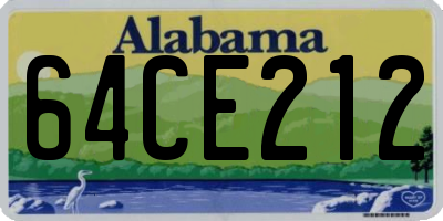 AL license plate 64CE212