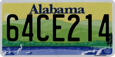 AL license plate 64CE214