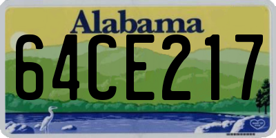 AL license plate 64CE217
