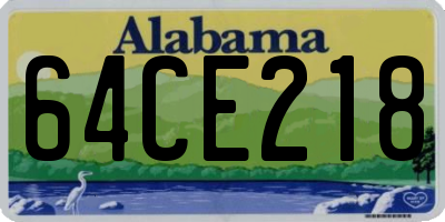 AL license plate 64CE218