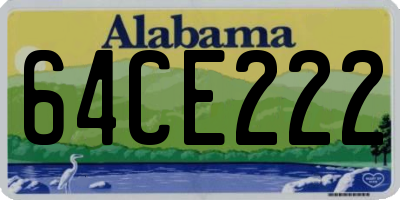 AL license plate 64CE222