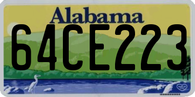 AL license plate 64CE223