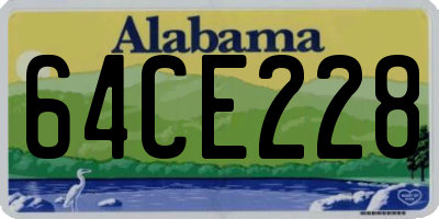 AL license plate 64CE228