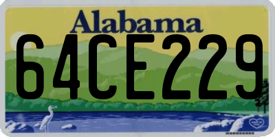 AL license plate 64CE229