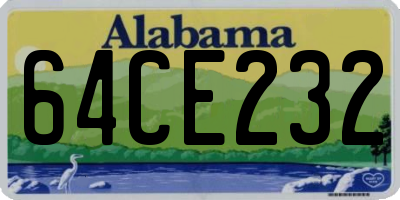 AL license plate 64CE232