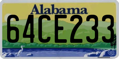 AL license plate 64CE233