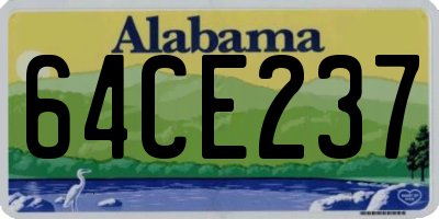 AL license plate 64CE237