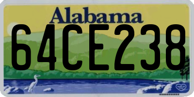 AL license plate 64CE238