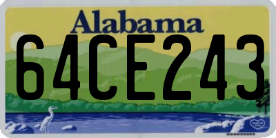 AL license plate 64CE243