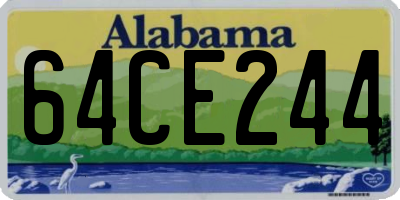 AL license plate 64CE244