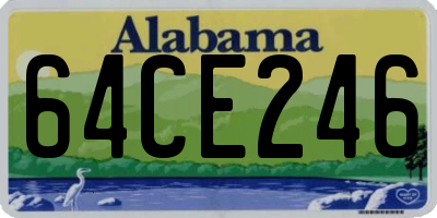 AL license plate 64CE246