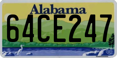 AL license plate 64CE247