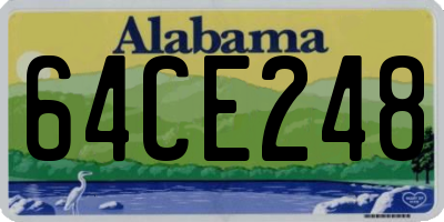 AL license plate 64CE248