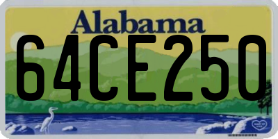 AL license plate 64CE250