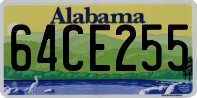 AL license plate 64CE255