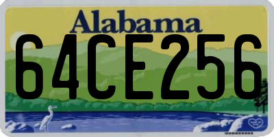 AL license plate 64CE256