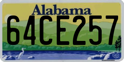 AL license plate 64CE257