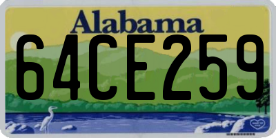 AL license plate 64CE259