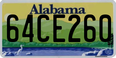 AL license plate 64CE260