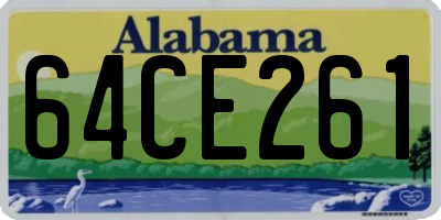 AL license plate 64CE261
