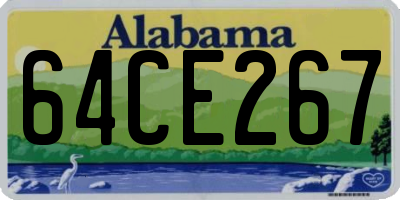 AL license plate 64CE267