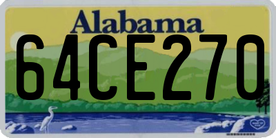 AL license plate 64CE270