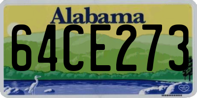 AL license plate 64CE273