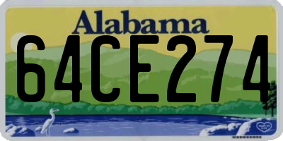 AL license plate 64CE274