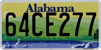 AL license plate 64CE277