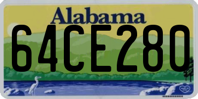 AL license plate 64CE280