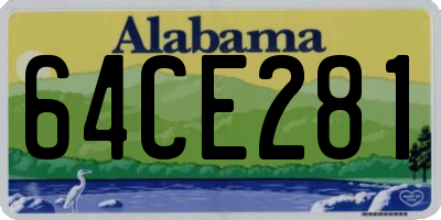 AL license plate 64CE281