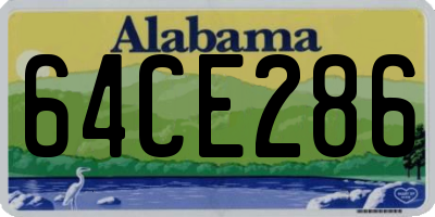 AL license plate 64CE286