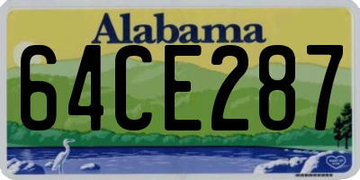AL license plate 64CE287