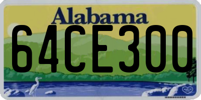 AL license plate 64CE300