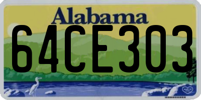 AL license plate 64CE303